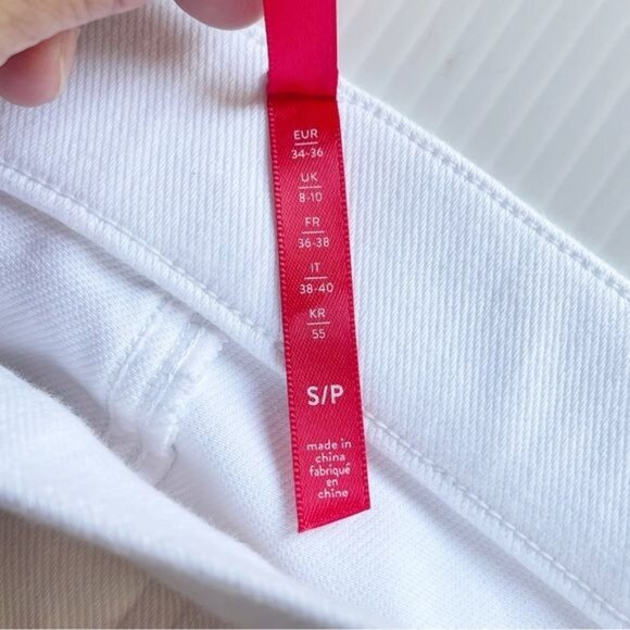 Spanx jean-ish ankle leggings medium denim looking pure white Size Small - Picture 10 of 13